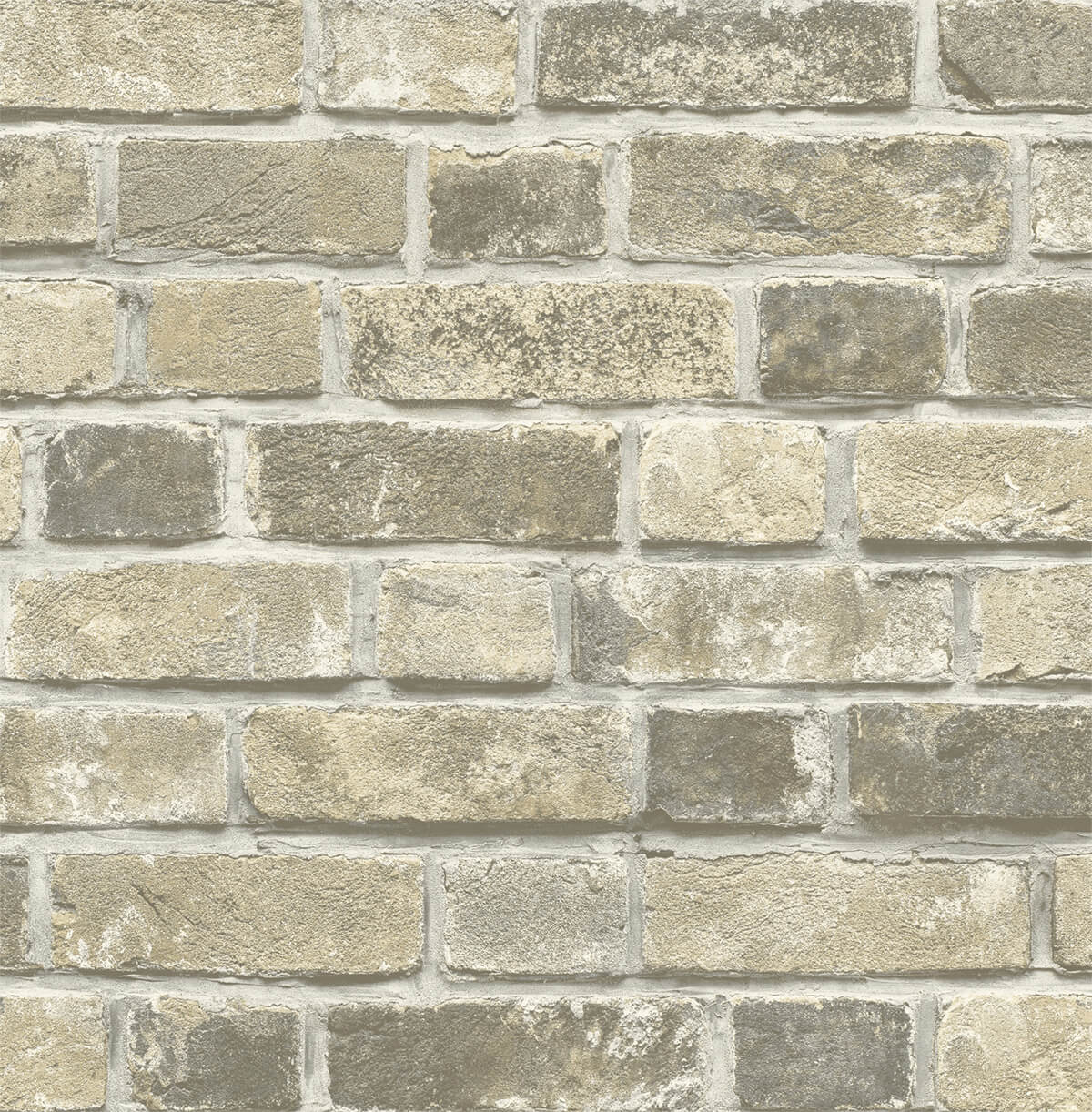 NextWall Distressed Brick Peel & Stick Wallpaper Sample - Tan