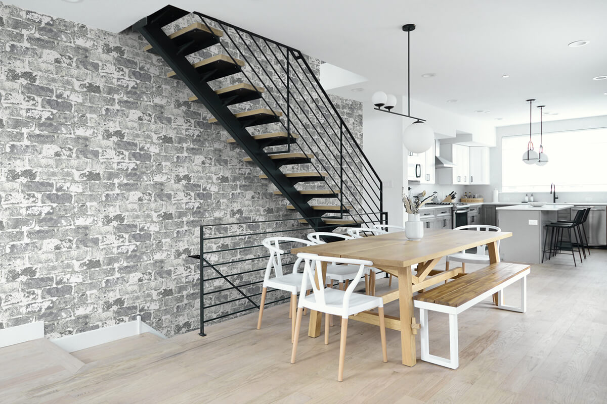 NextWall Weathered Brick Peel & Stick Wallpaper - Gray