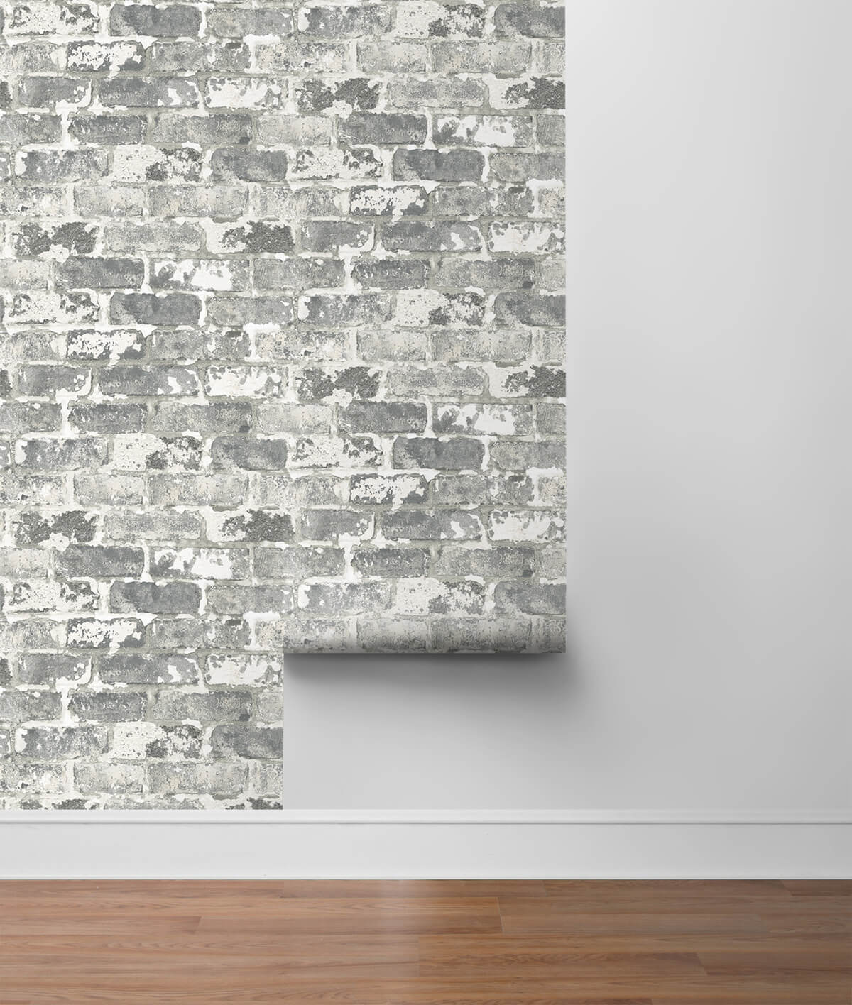 NextWall Weathered Brick Peel & Stick Wallpaper - Gray