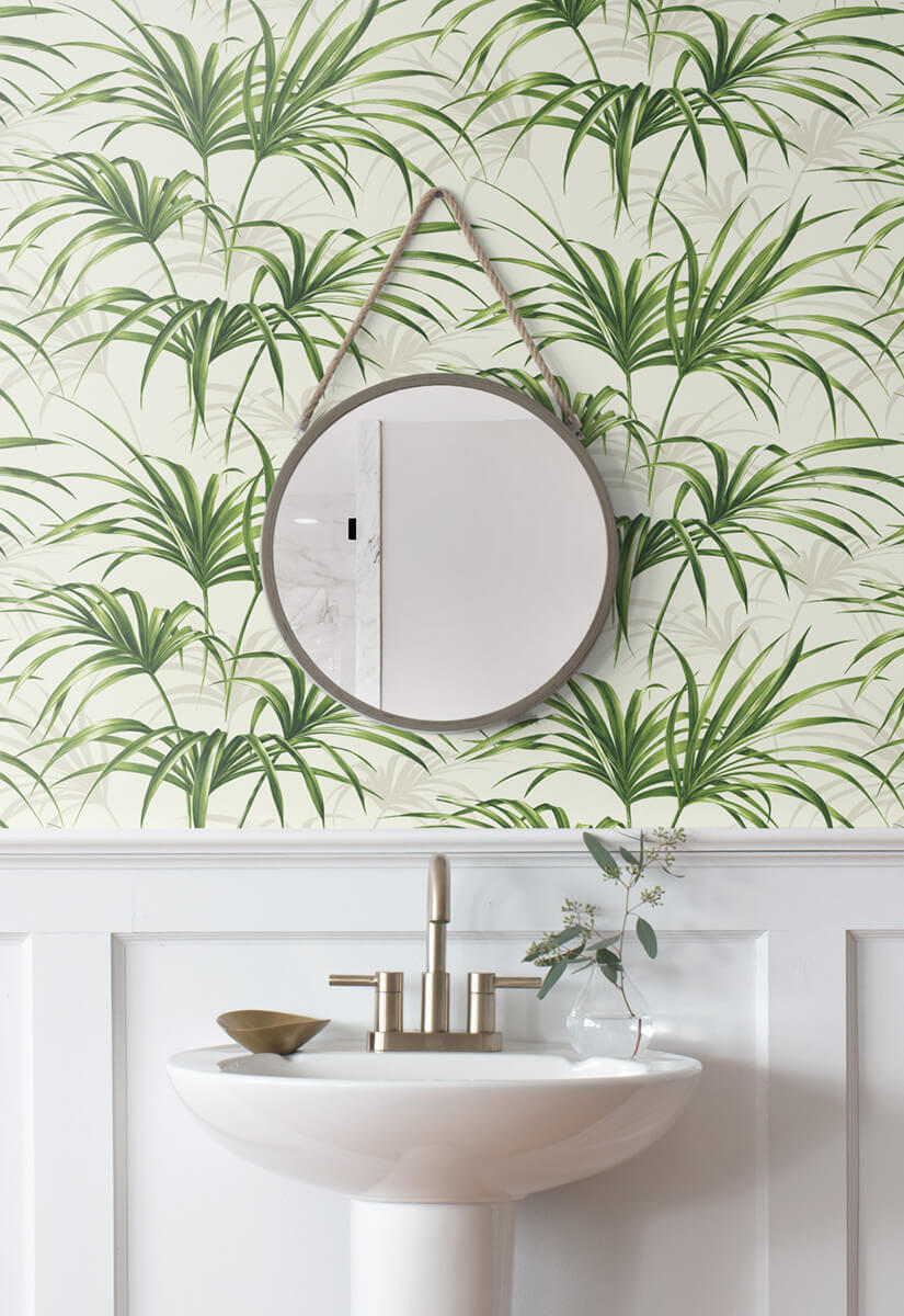 NextWall Tropical Palm Leaf Peel & Stick Wallpaper - Green