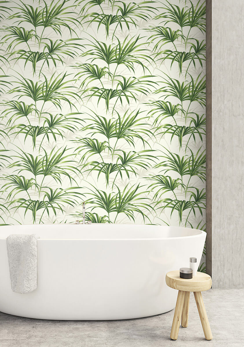 NextWall Tropical Palm Leaf Peel & Stick Wallpaper - Green