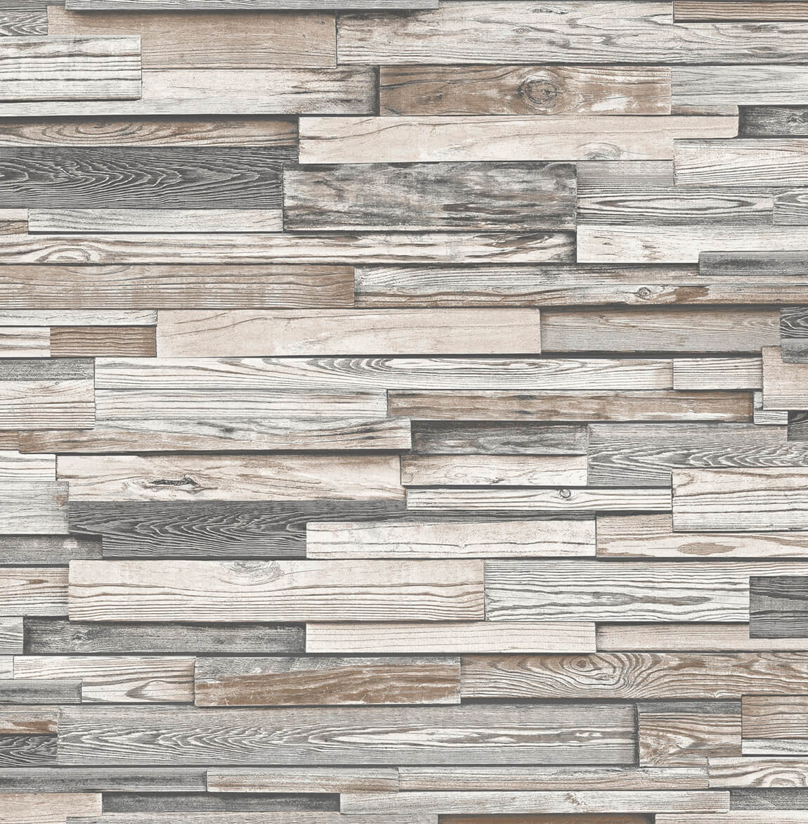 NextWall Reclaimed Wood Plank Peel & Stick Wallpaper - Brown