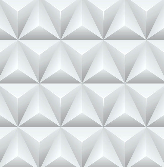 NextWall Triangle Origami Peel & Stick Wallpaper - Gray