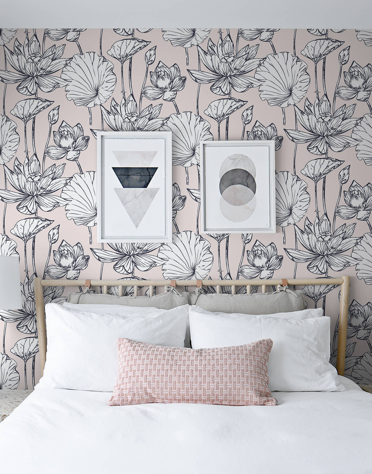 NextWall Lotus Floral Peel & Stick Wallpaper - Pink