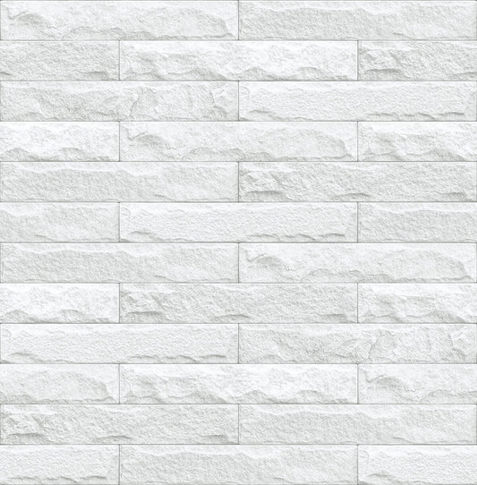 NextWall Limestone Brick Peel & Stick Wallpaper - White