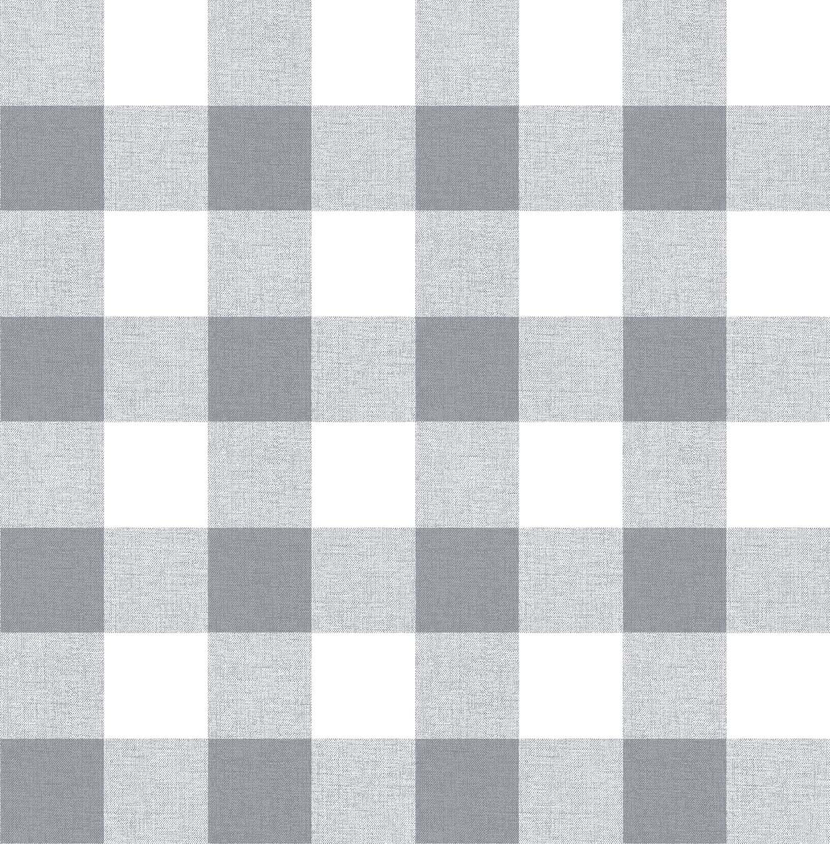NextWall Picnic Plaid Peel & Stick Wallpaper - Gray