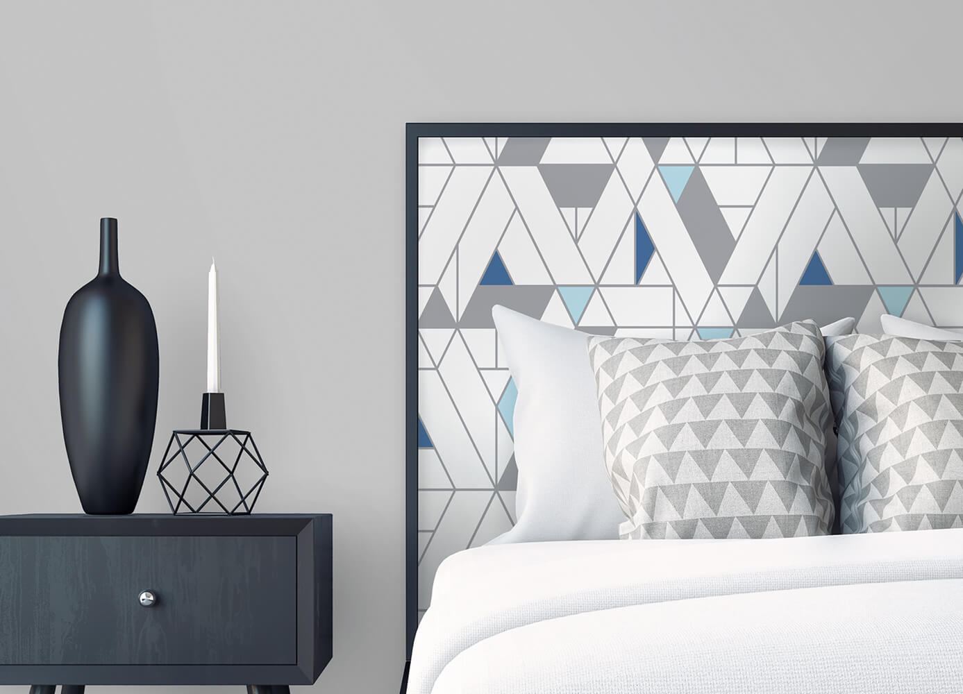 NextWall Kaleidoscope Peel & Stick Wallpaper - Blue & Gray