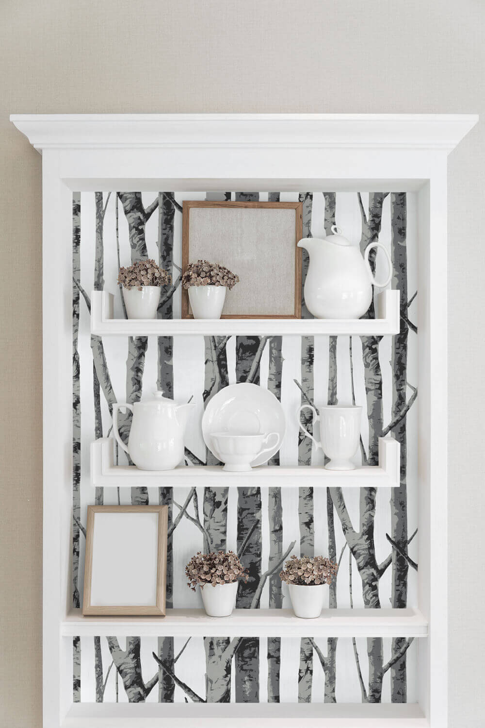 NextWall Birch Trees Peel & Stick Wallpaper - Black & White