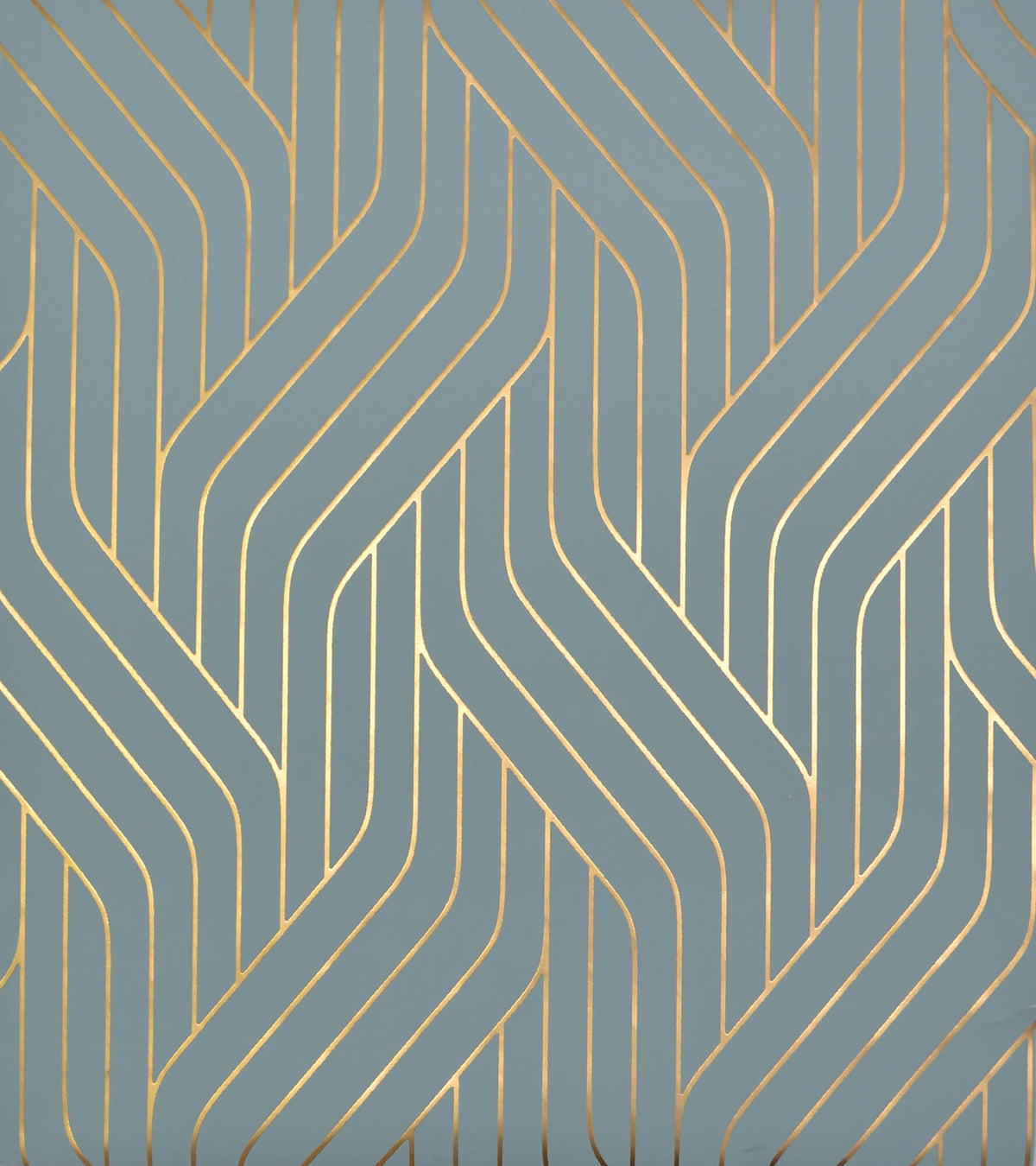NW3520 Antonina Vella Modern Metals Ebb And Flow Wallpaper Blue Gold