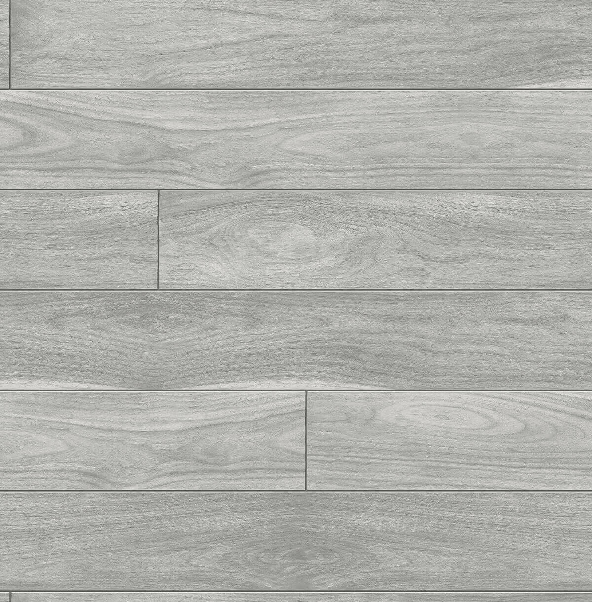 NextWall Teak Planks Peel & Stick Wallpaper - Gray