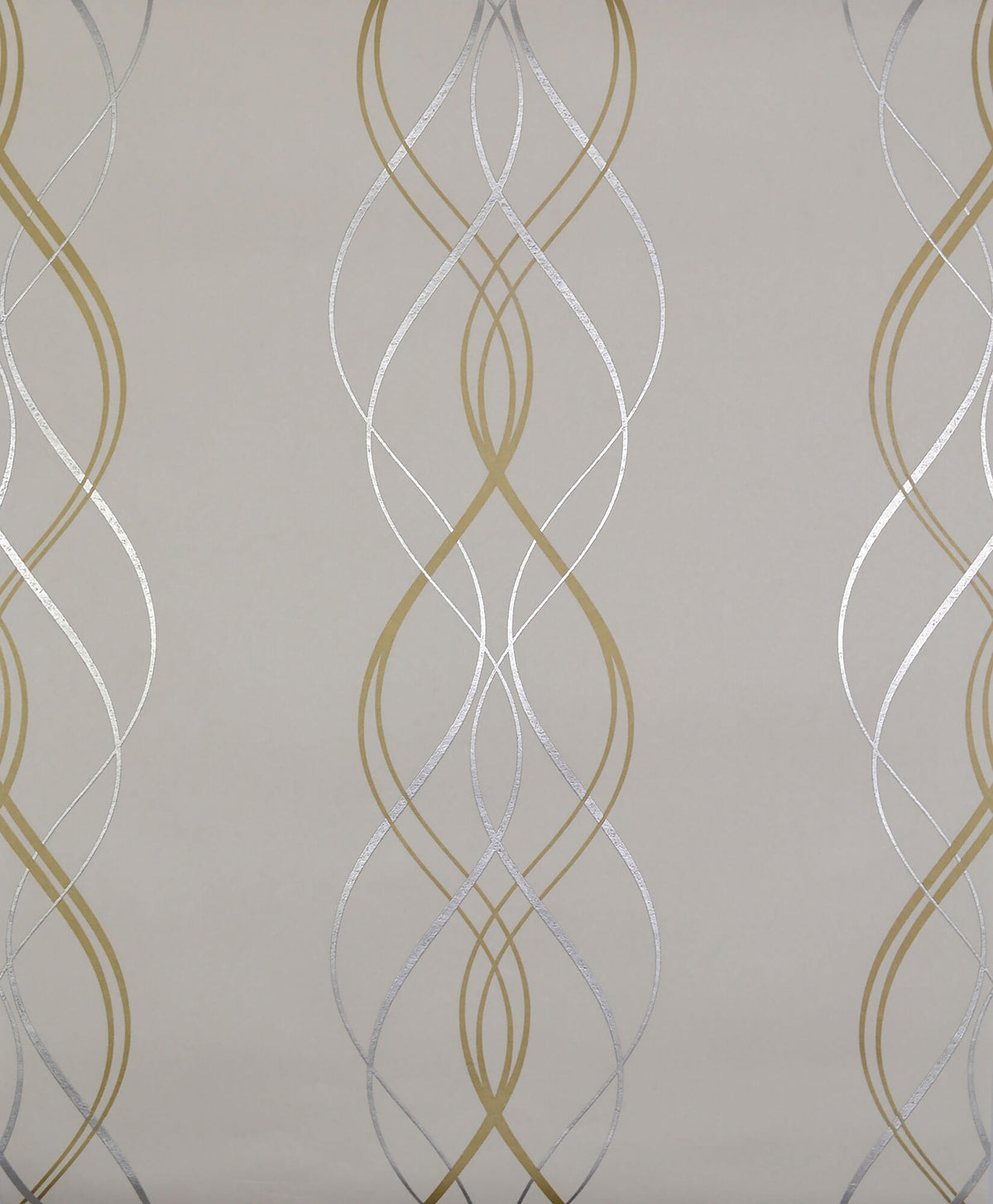 NW3549 Antonina Vella Modern Metals Aurora Wallpaper Gold Pearl Silver