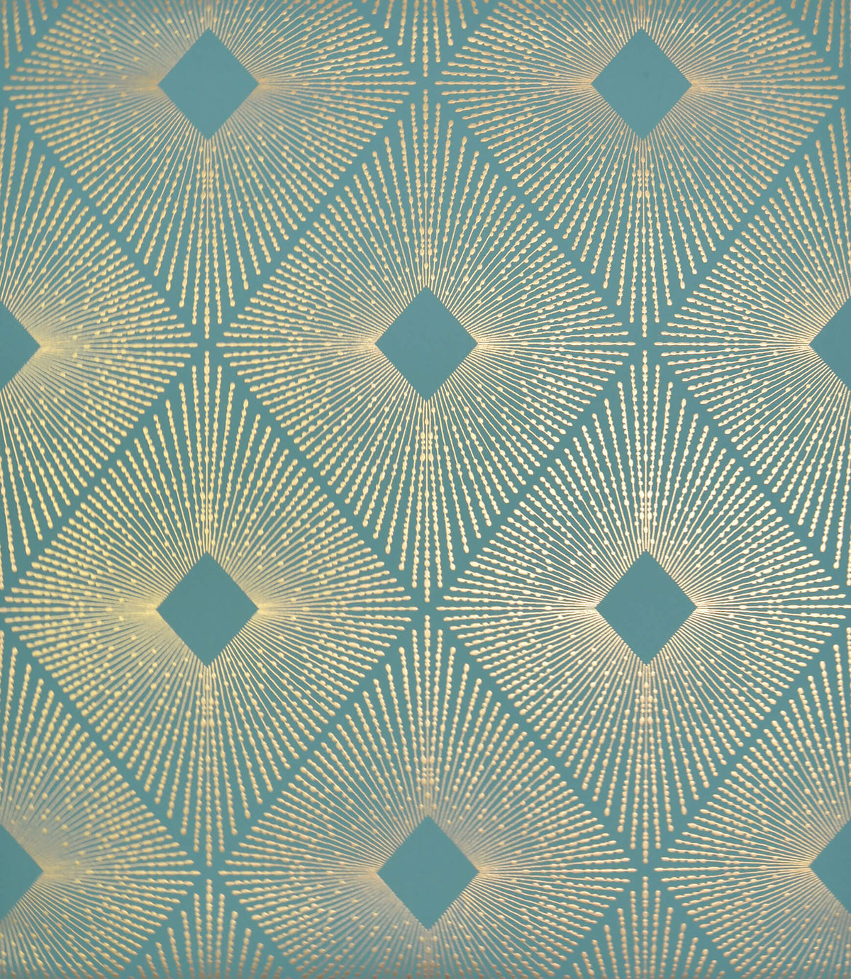 NW3589 Antonina Vella Modern Metals Harlowe Wallpaper Teal Gold