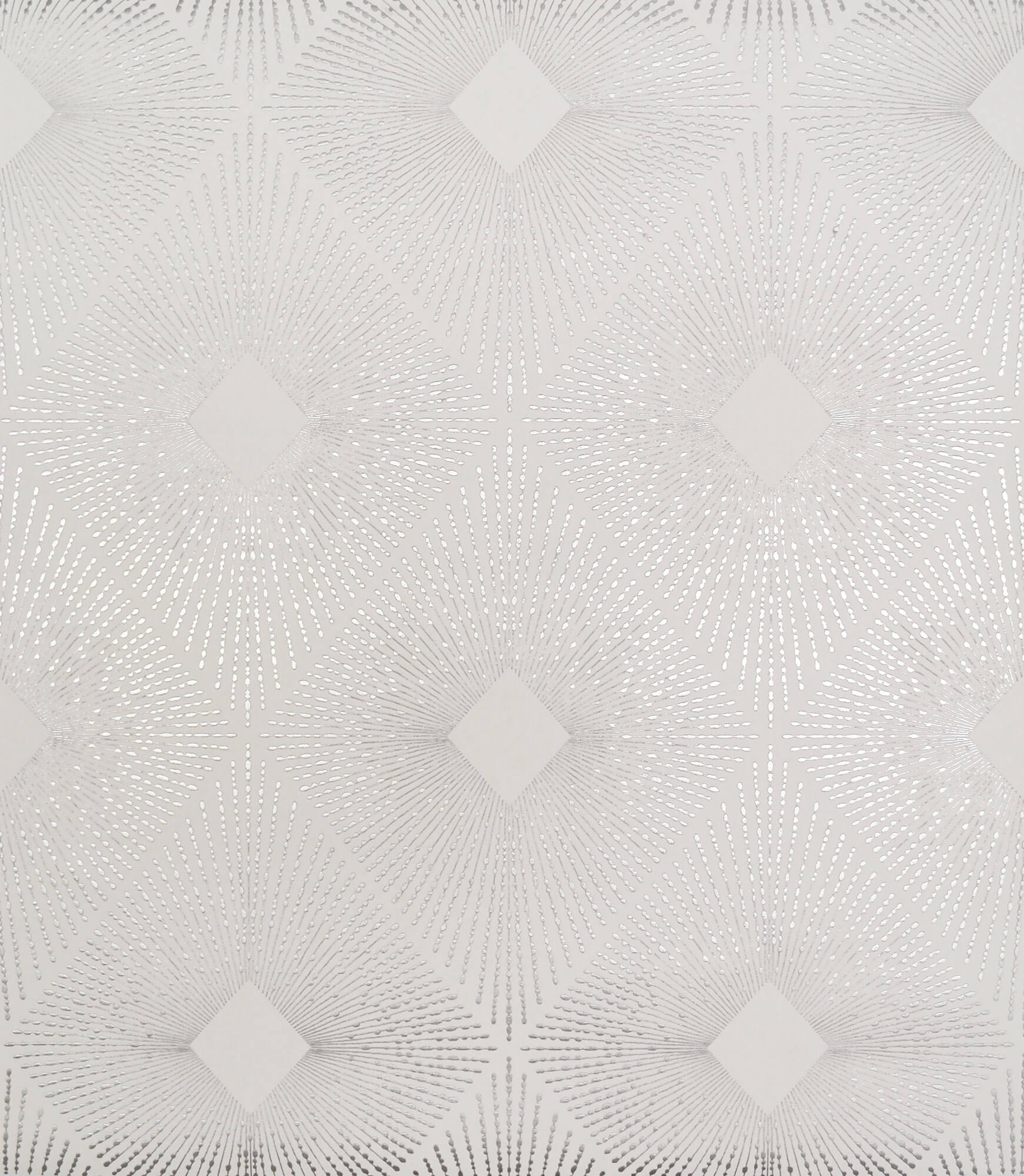 NW3591 Antonina Vella Modern Metals Harlowe Wallpaper White Silver