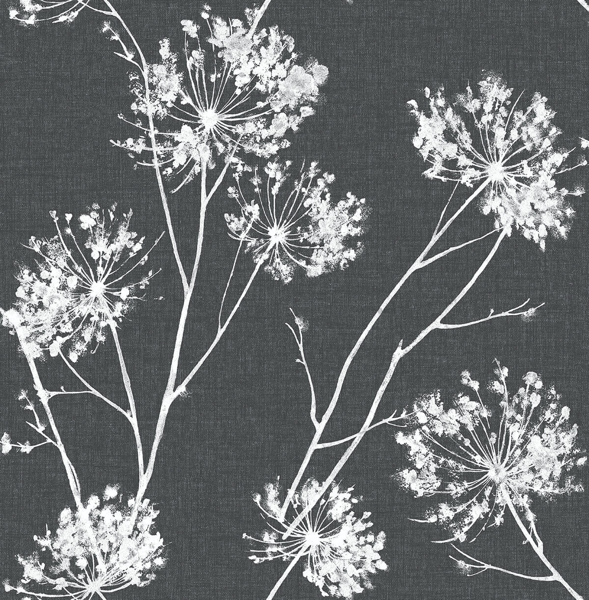 NextWall One O'Clocks Peel & Stick Wallpaper Sample - Black