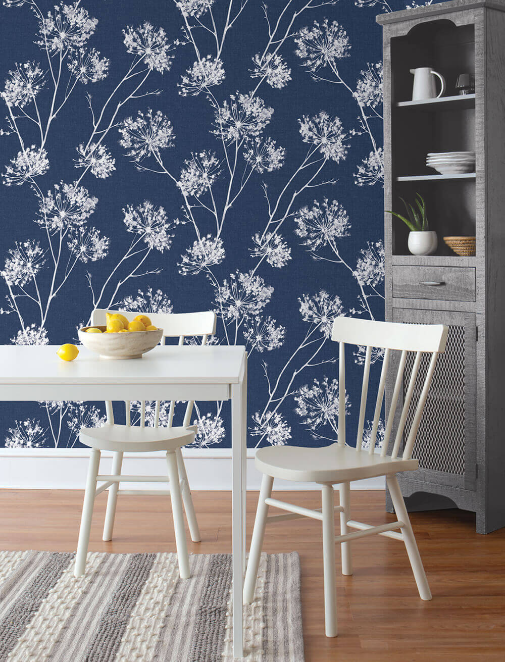 NextWall One O'Clocks Peel & Stick Wallpaper - Blue