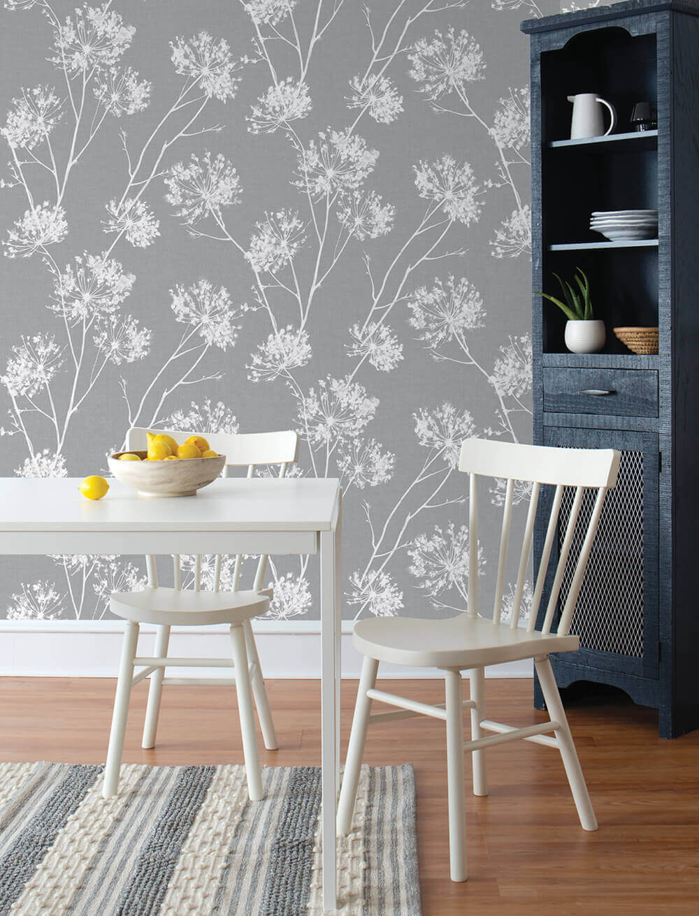 NextWall One O'Clocks Peel & Stick Wallpaper Sample - Gray