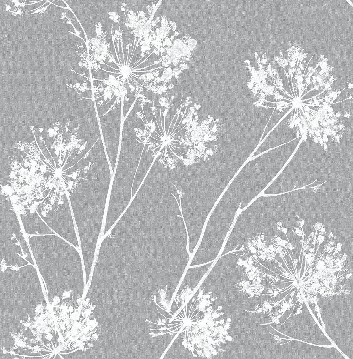 NextWall One O'Clocks Peel & Stick Wallpaper Sample - Gray