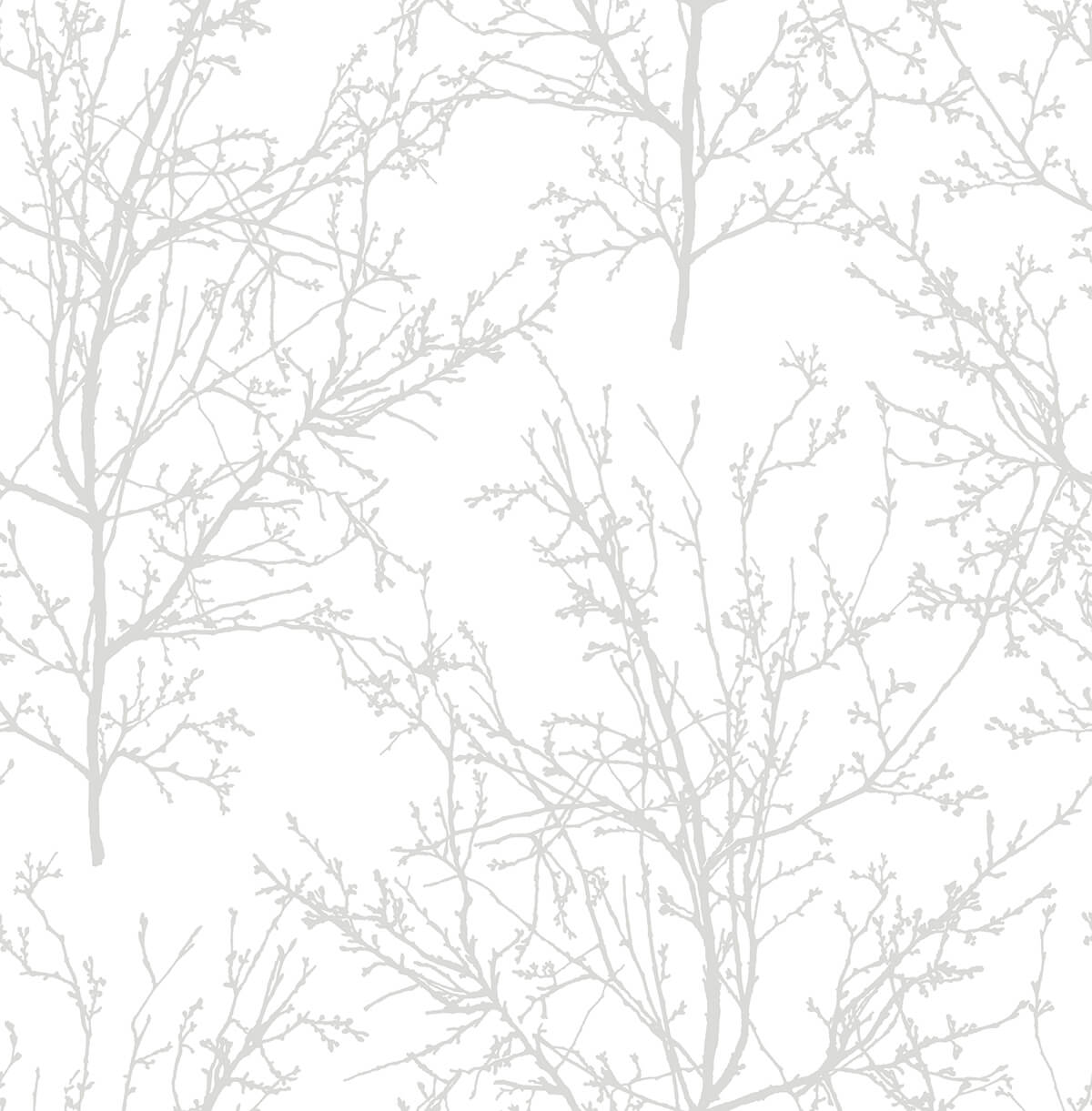 NextWall Tree Branches Peel & Stick Wallpaper Sample - Gray
