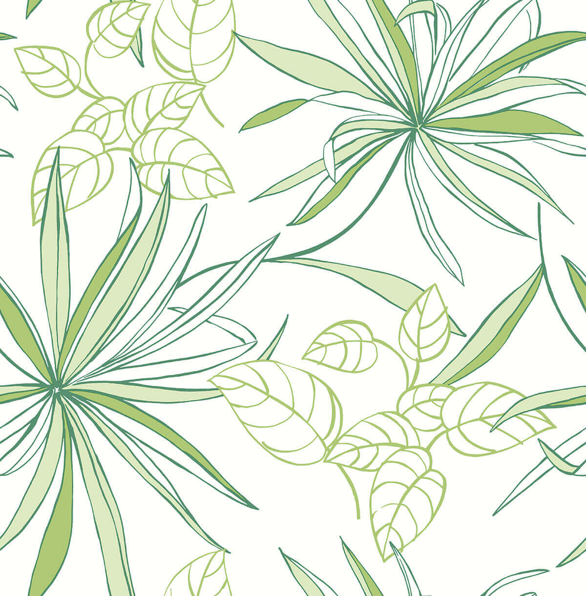 NextWall Spider Plants Peel & Stick Wallpaper - SAMPLE