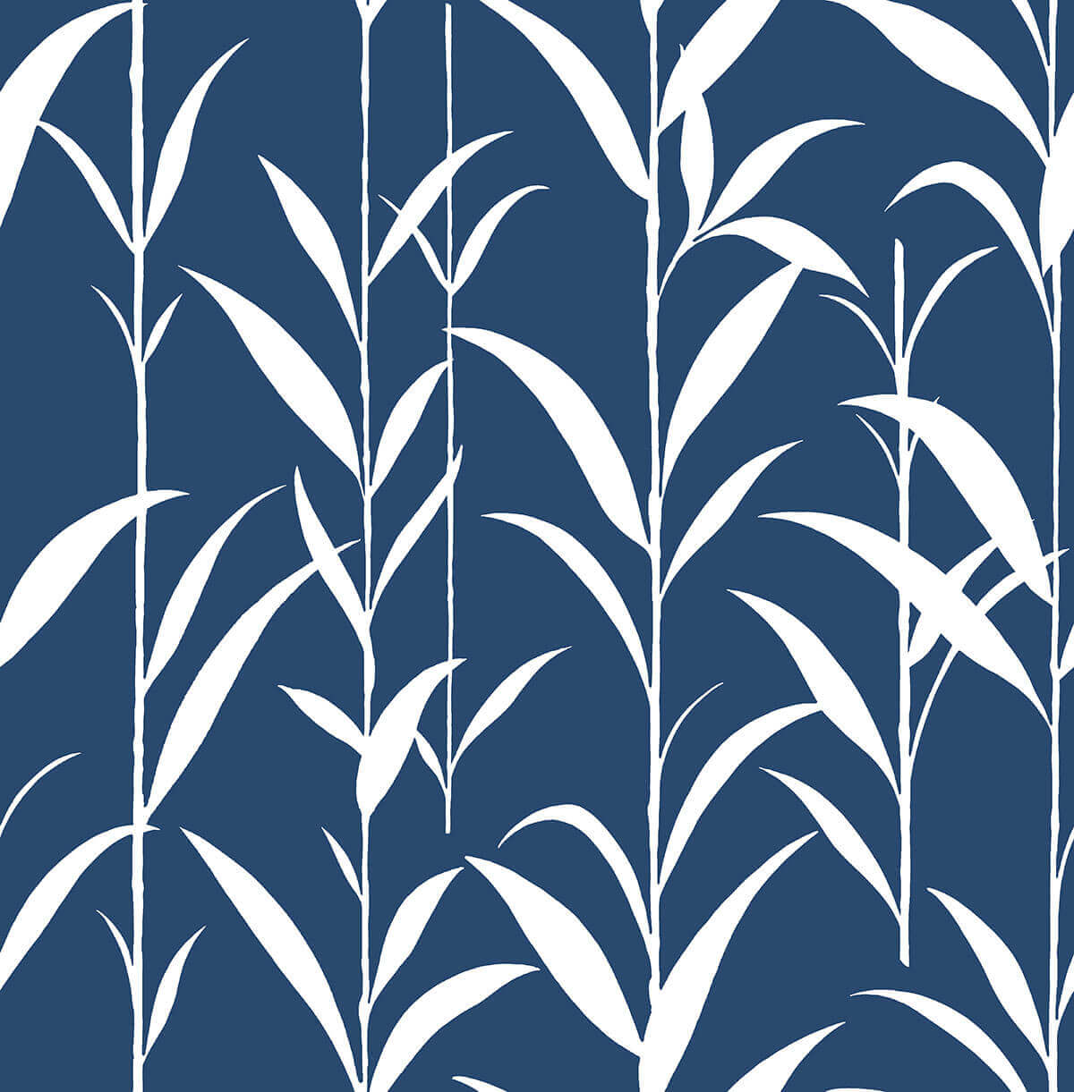 NextWall Bamboo Leaves Peel & Stick Wallpaper - Blue