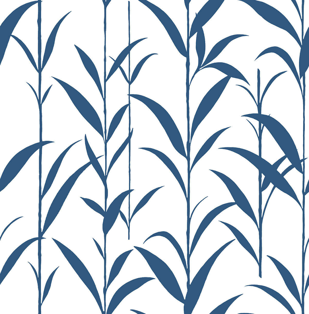 NextWall Bamboo Leaves Peel & Stick Wallpaper - Blue
