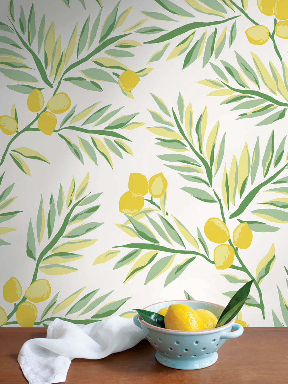 NextWall Lemon Branch Peel & Stick Wallpaper - Yellow