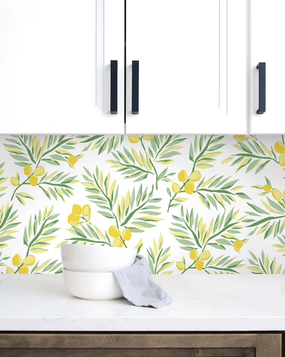 NextWall Lemon Branch Peel & Stick Wallpaper - Yellow