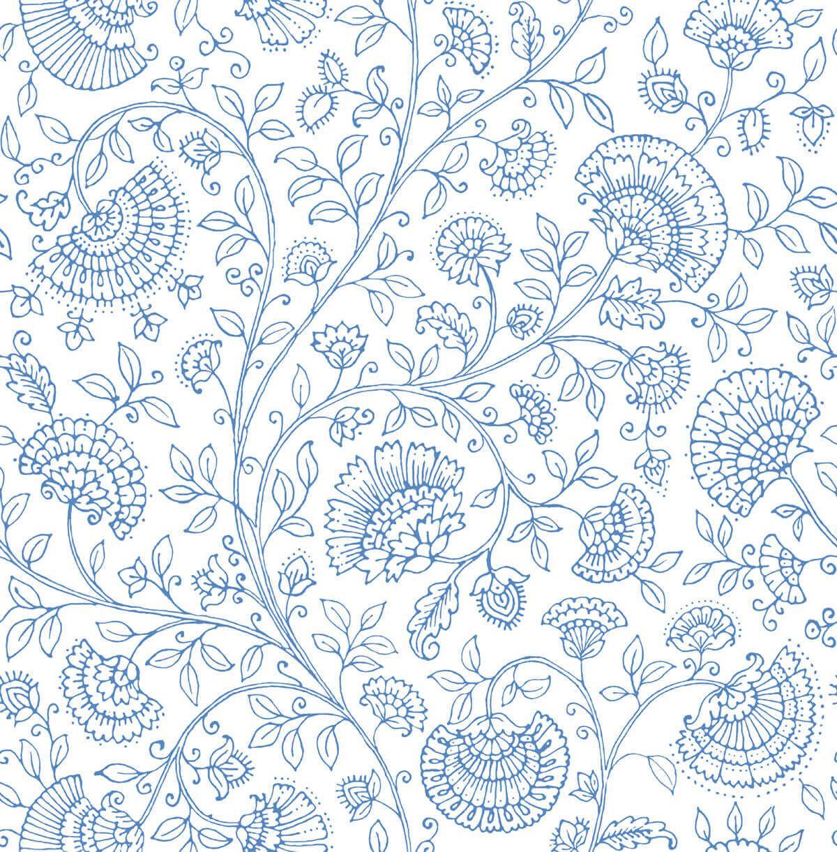 NextWall Paisley Trail Peel & Stick Wallpaper - Blue