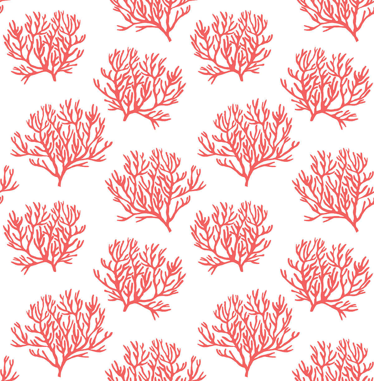 NextWall Coastal Coral Reef Peel & Stick Wallpaper - Red