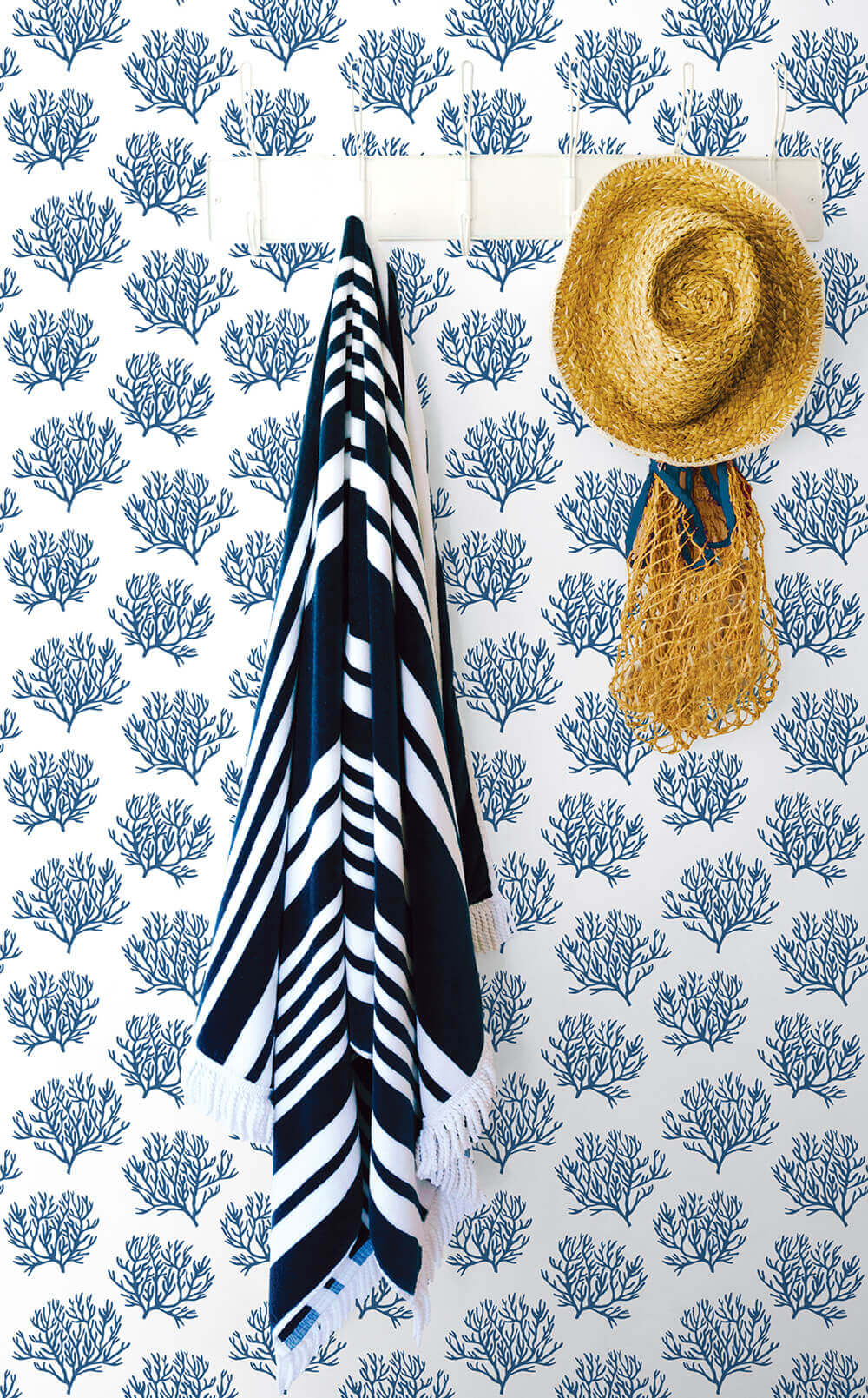 NextWall Coastal Coral Reef Peel & Stick Wallpaper Sample - Blue