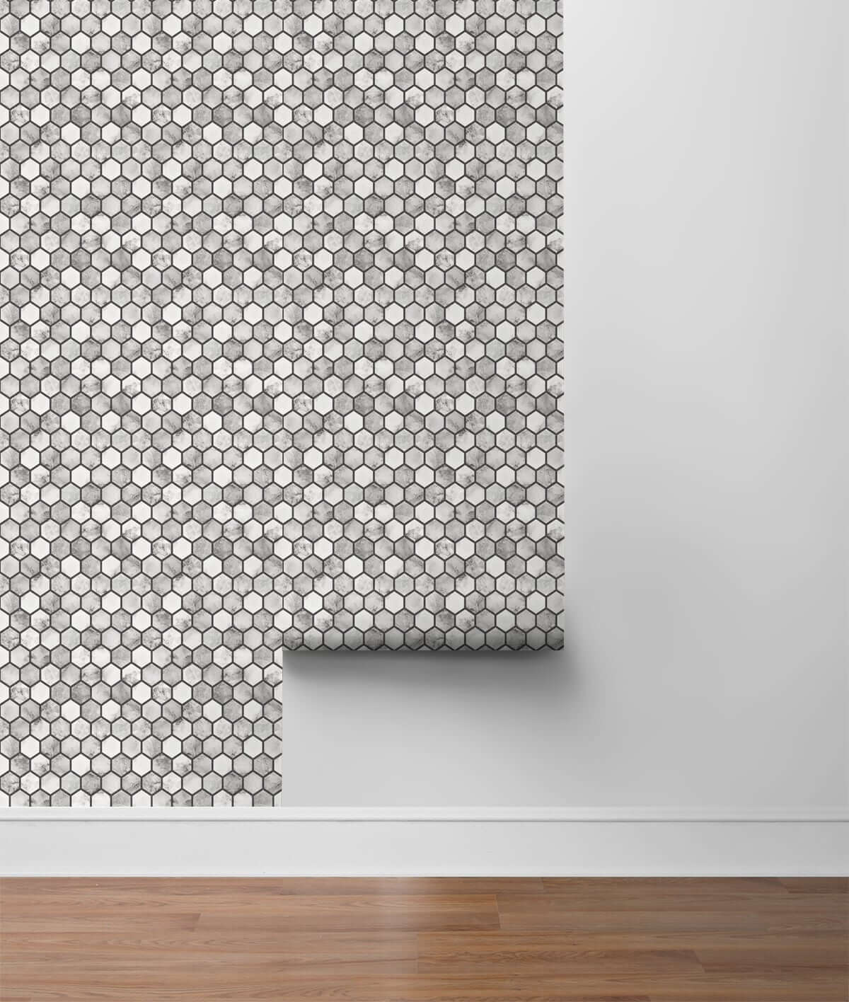 NextWall Marble Hexagon Peel & Stick Wallpaper - Grey