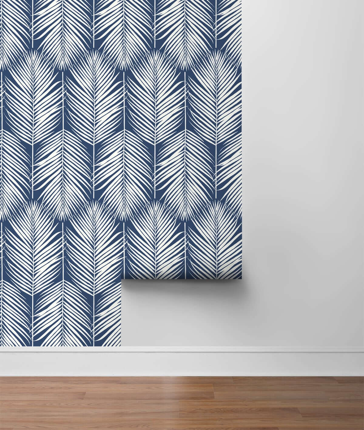 NextWall Palm Silhouette Peel & Stick Wallpaper - Blue
