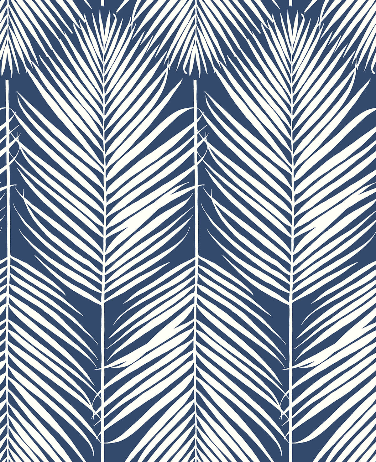 NextWall Palm Silhouette Peel & Stick Wallpaper - Blue