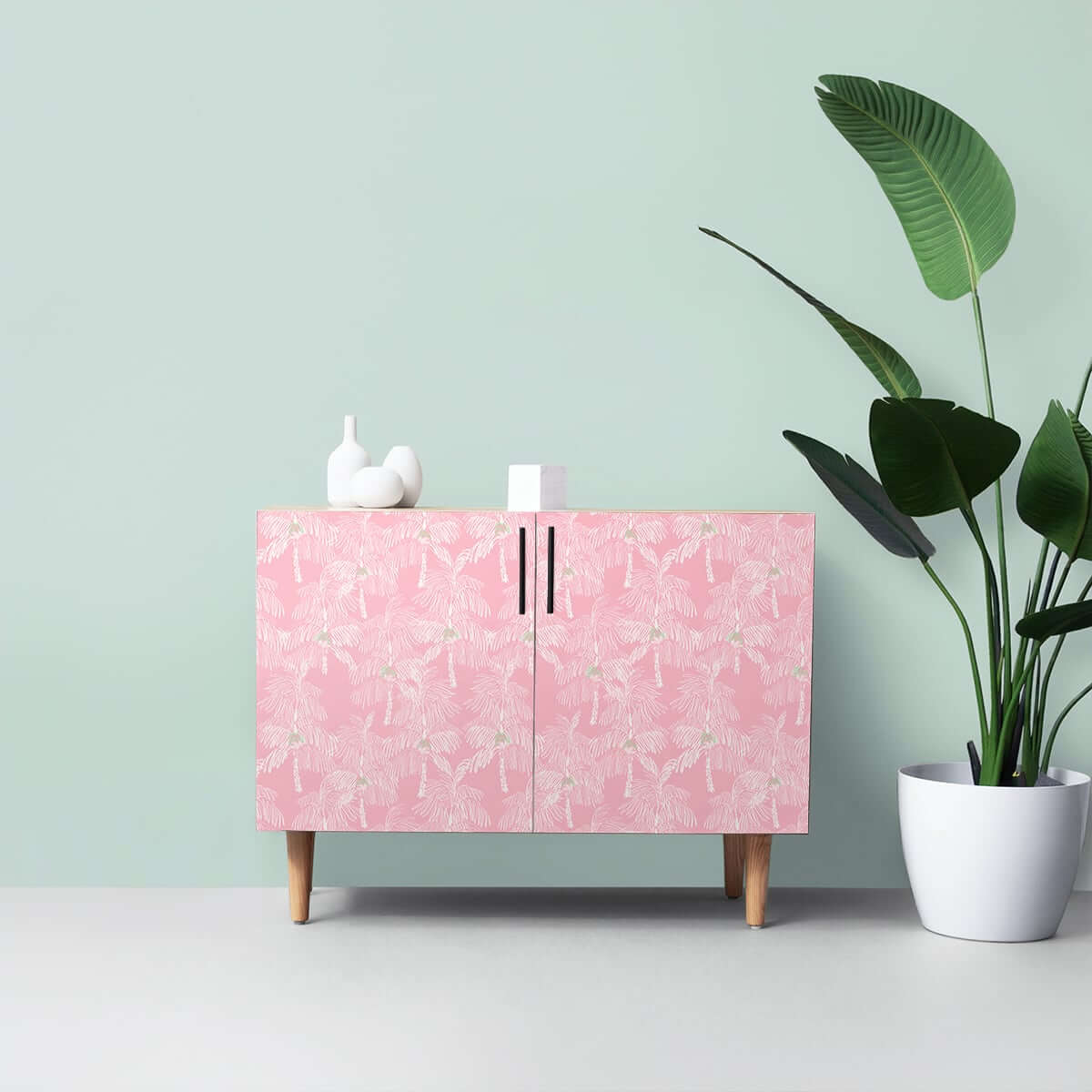 NextWall Palm Beach Peel & Stick Wallpaper - Pink