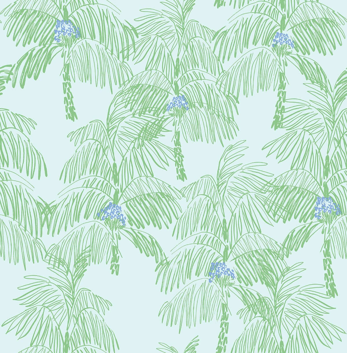 NextWall Palm Beach Peel & Stick Wallpaper - Teal Blue