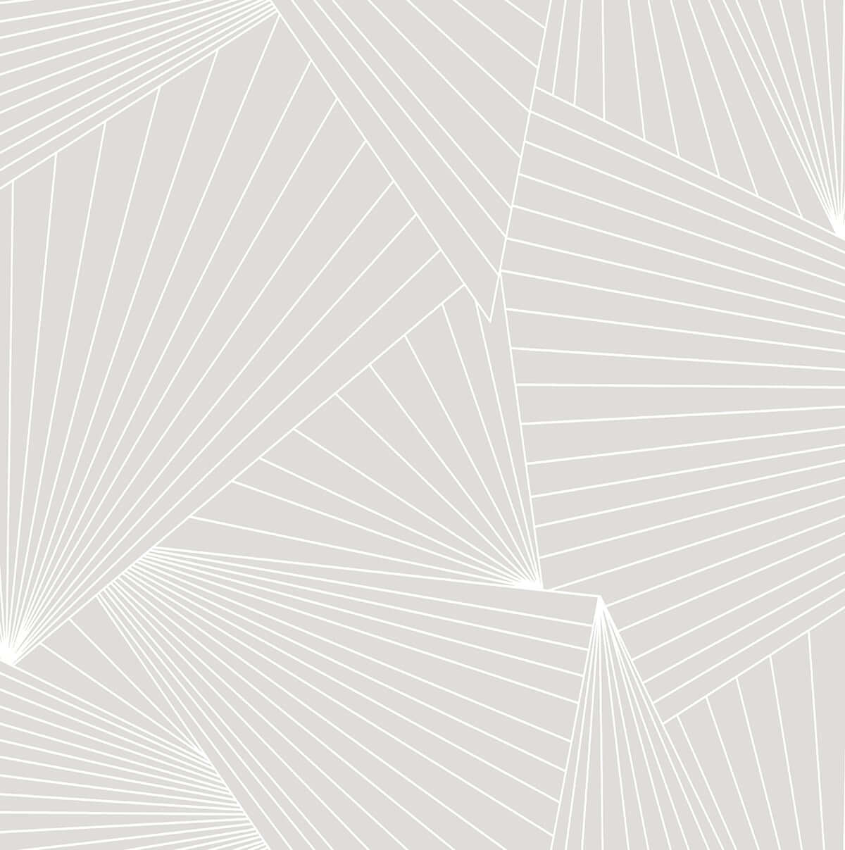 NextWall Ray Geo Peel & Stick Wallpaper Sample - Gray