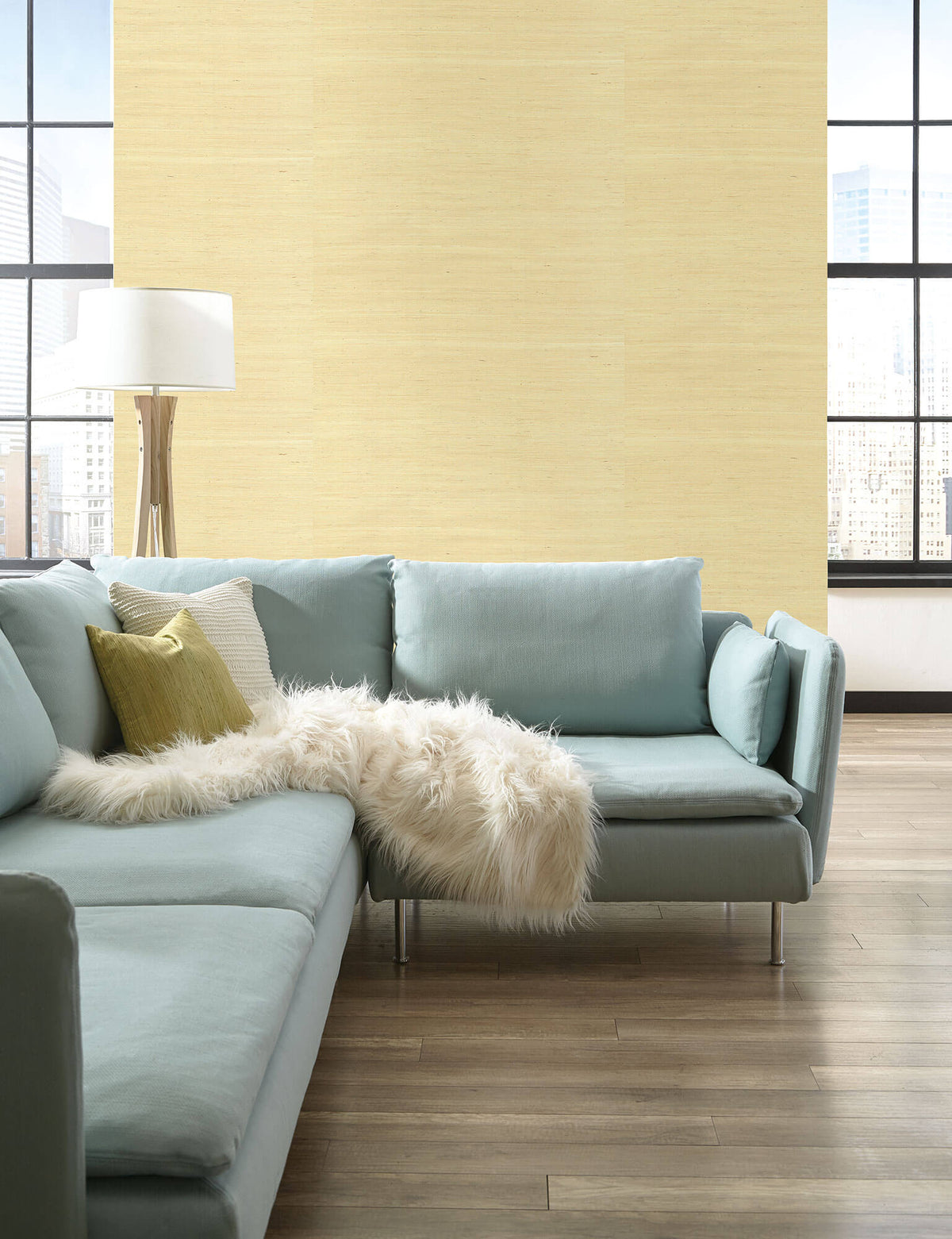 York Grasscloth Resource Library Jute Wallpaper Sample - Cream