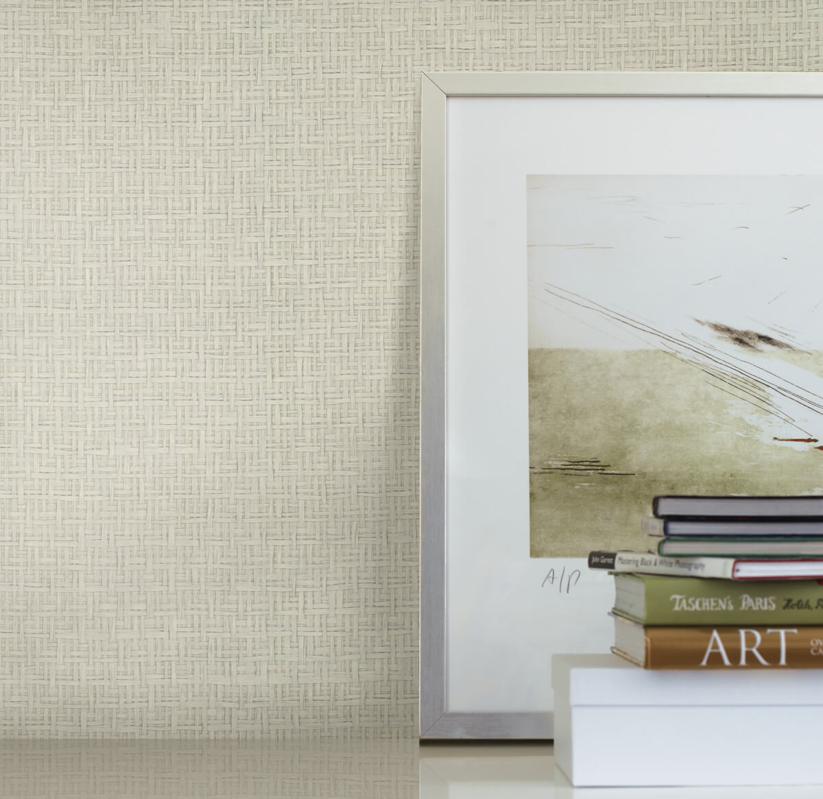 Candice Olson Modern Artisan Tatami Weave Wallpaper - Light Gray