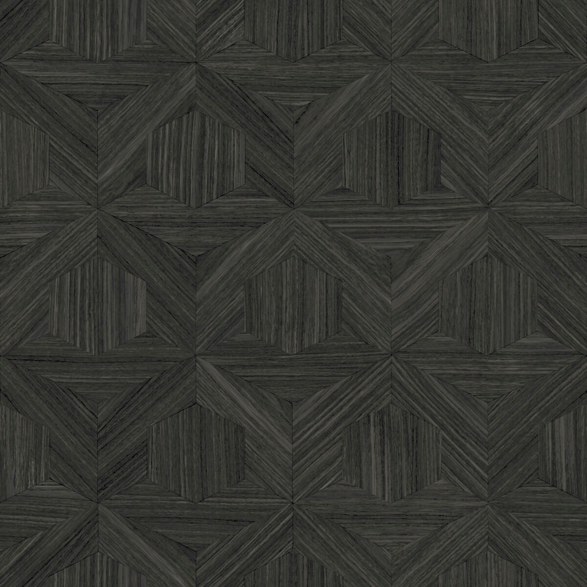 Magnolia Home Open Sheet Parquet Wallpaper - Black