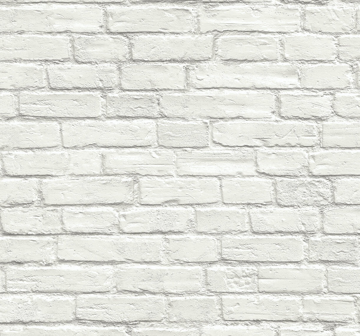Seabrook Industrial Faux Brick Wallpaper - White