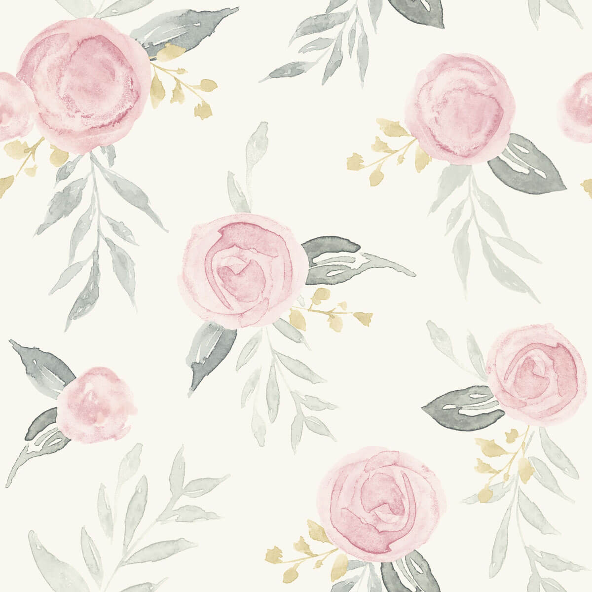 Magnolia Home Watercolor Roses Peel & Stick Wallpaper Sample - Pink