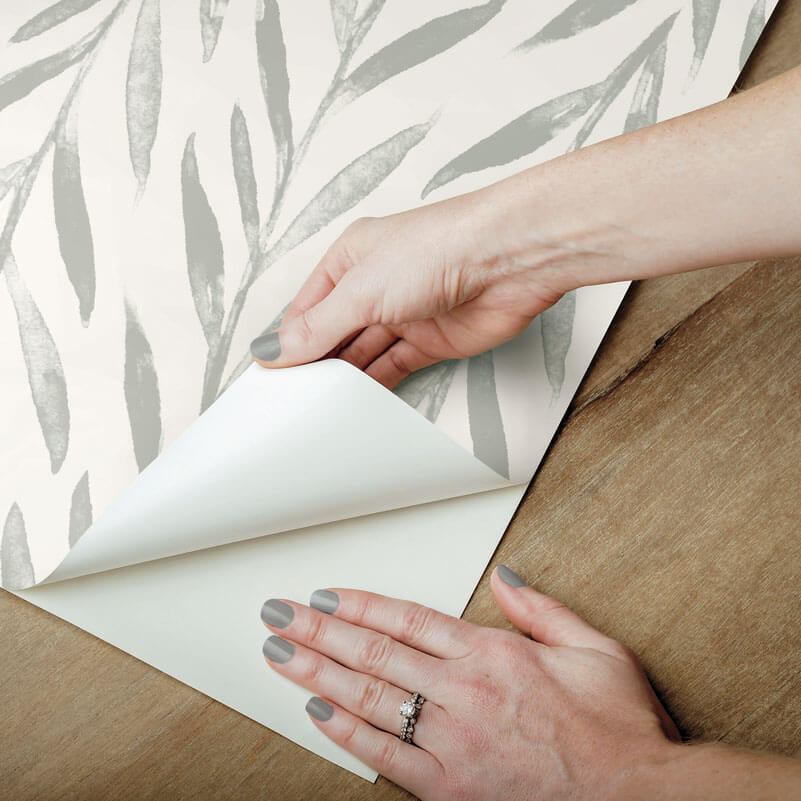 Magnolia Home Willow Peel & Stick Wallpaper Sample - Grey