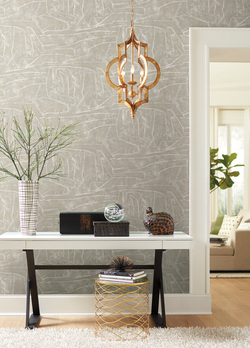 York Urban Chalk Graffiti Peel & Stick Wallpaper - Neutral