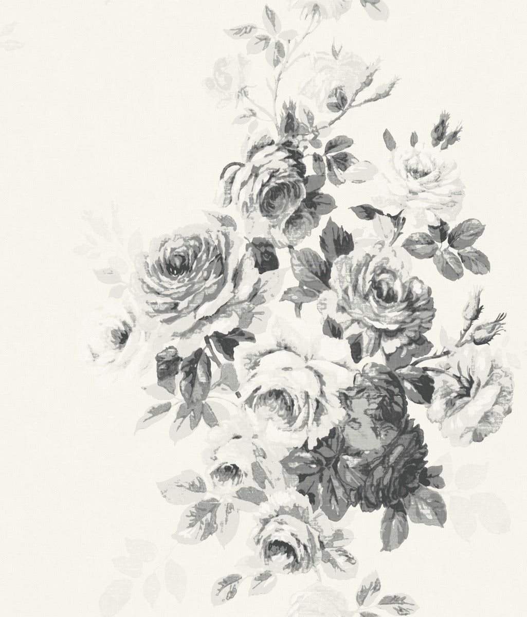 Magnolia Home Tea Rose Peel & Stick Wallpaper - Black & White