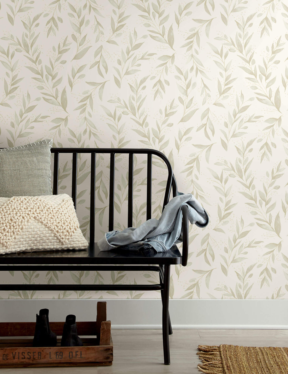 Magnolia Home Olive Branch Peel & Stick Wallpaper - Beige