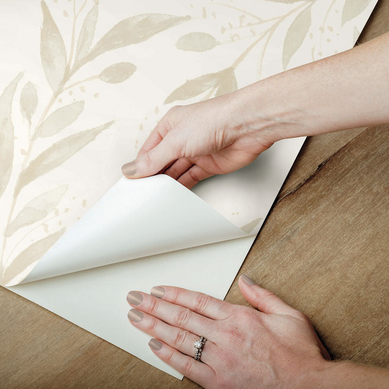 Magnolia Home Olive Branch Peel & Stick Wallpaper - Beige