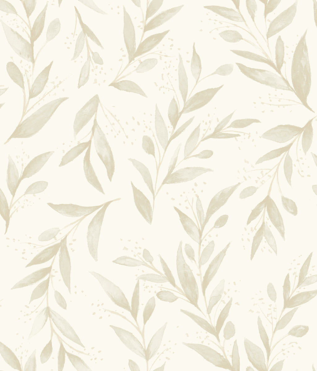 Magnolia Home Olive Branch Peel & Stick Wallpaper - Beige
