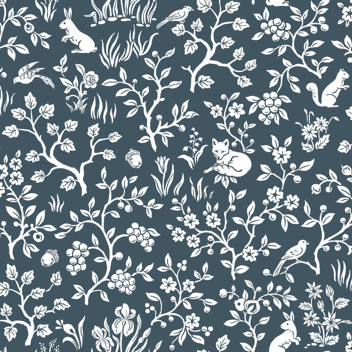 Magnolia Home Fox & Hare Peel & Stick Wallpaper - Blue