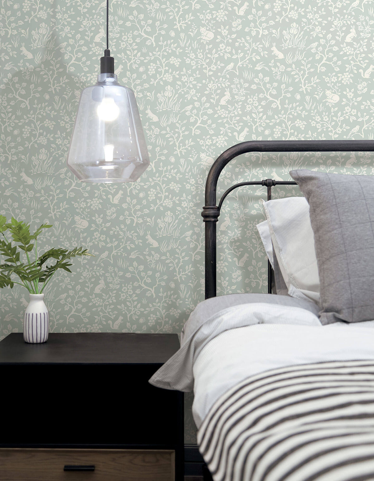 Magnolia Home Fox & Hare Peel & Stick Wallpaper - Green