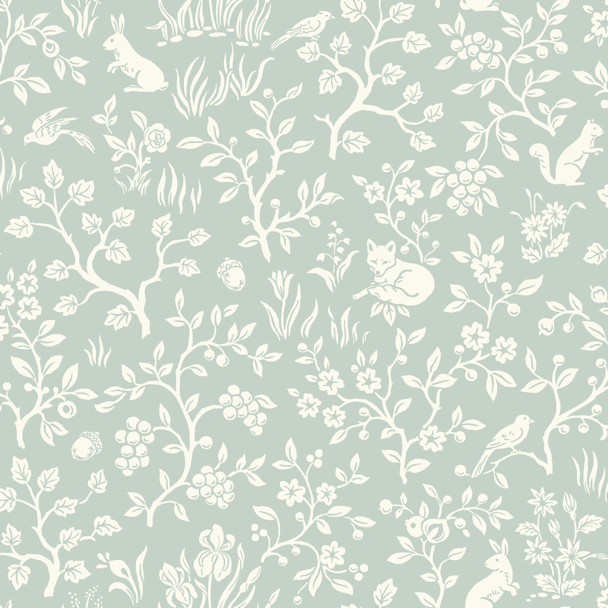 Magnolia Home Fox & Hare Peel & Stick Wallpaper - Green